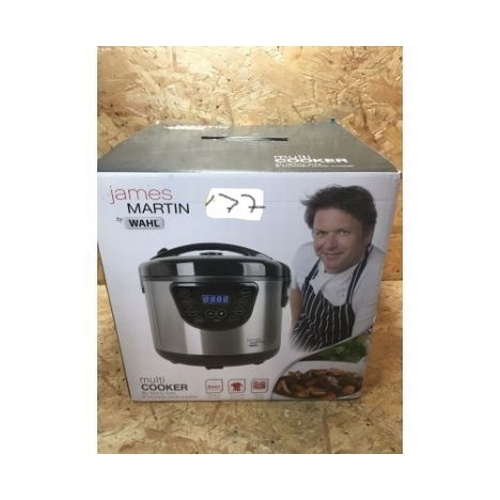 159 - CRACKING  JAMES MARTIN BY WAHL MUTLI COOKER 4L FAMILY SIZE / RRP £40.00 WORKING USED COUPLE OF TIMES