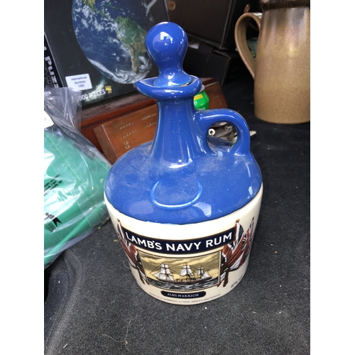 517 - RARE LAMBS NAVY RUM DECANTER BY SETON POTTERY