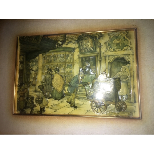 41 - VERY NICE Anton Pieck 3D Framed and Glazed Print