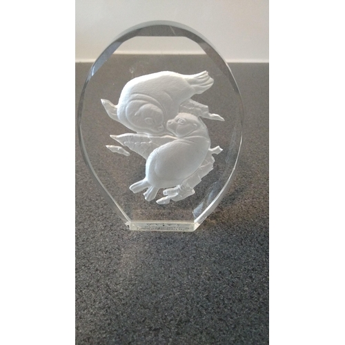 1039 - DANBURY MINT CRYSTAL ANIMAL SCULPTURE