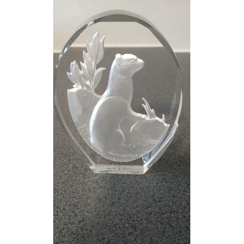 1041 - DANBURY MINT CRYSTAL ANIMAL SCULPTURE