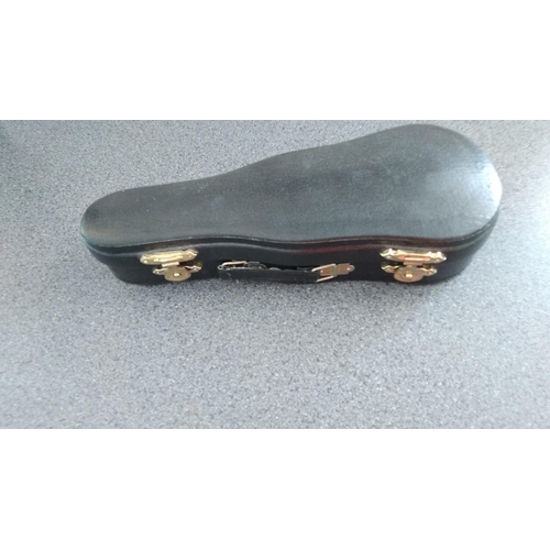 242 - LOVELY Miniature wooden violin in case