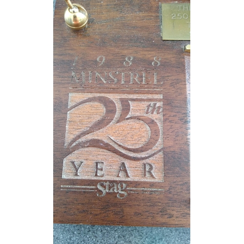 245 - LTD EDITION DESK PEN HOLDER HAND CRAFTED TO CELEBRATE THE 25TH ANNIVERSARY OF STAG MINSTREL