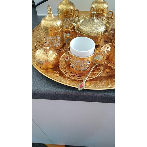 246 - LOVELY TURKISH COFFEE SET