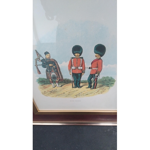 262 - LOVELY FRAMED SCOTS GUARDS MILITARY PRINT 61CM TALL BY 51CM WIDE