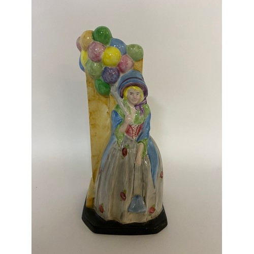 294 - LOVELY PAIR OF Vintage Staffordshire Gibson Spill vases 'Balloon Lady' c1940