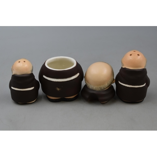 308 - Goebel Hummel Friar tuck / Monk Condiment Set