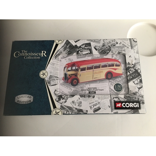 226 - FANTASTIC BOXED CORGI 33302 ALBION VALIANT DUPLE COACH WESTERN LTD EDITION