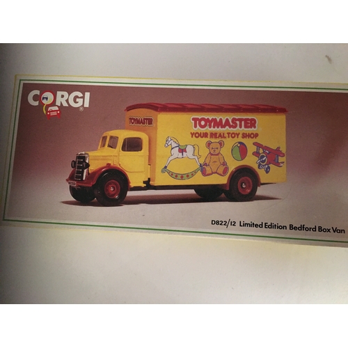 220B - CORGI D822/12 BEDFORD BOX VAN TOYMASTER LIMITED EDITION