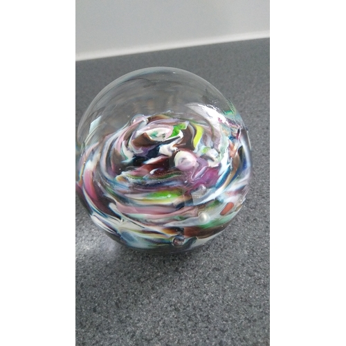 316 - LOVELY COULERED SWIRL PAPERWEIGHT