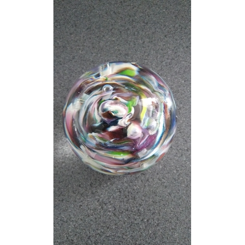 316 - LOVELY COULERED SWIRL PAPERWEIGHT