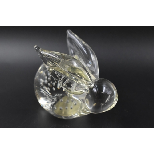 404 - LOVELY RABBIT GLASS PAPERWEIGHT