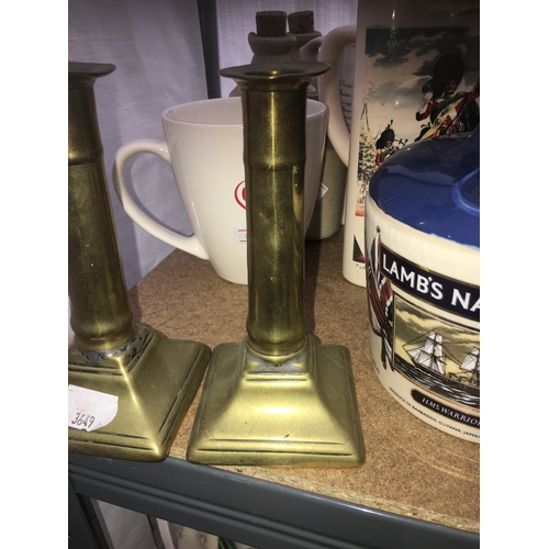 408 - LOVELY PAIR OF BRASS CANDLESTICKS