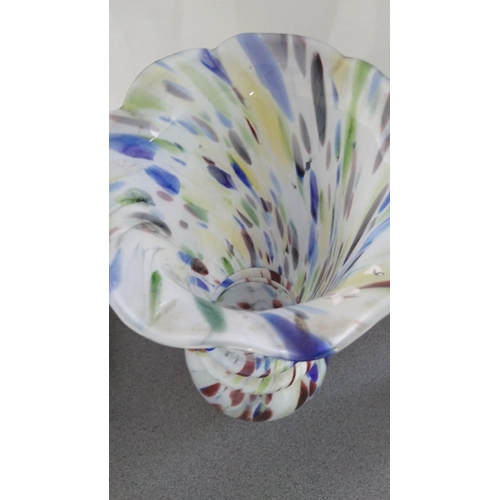 418 - LOVELY MURANO VASE MULTI COLOURED