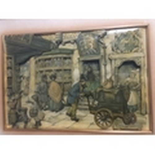 321 - VERY NICE Anton Pieck 3D Framed and Glazed Print