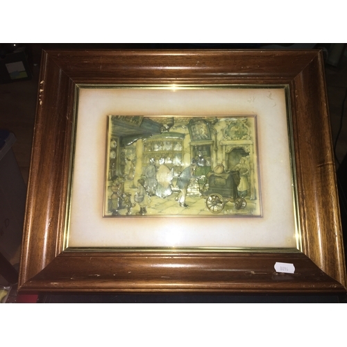 321 - VERY NICE Anton Pieck 3D Framed and Glazed Print