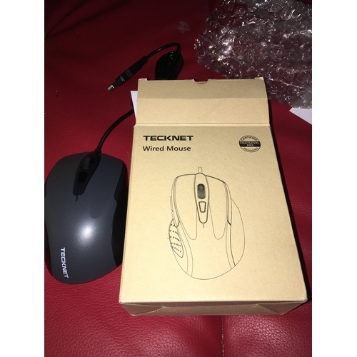 102 - NEW BOXED TECKNET WIRED Mouse NO RESERVE £1 START