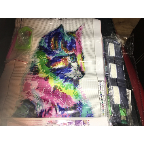 142 - NEW SEALED 5D DIY Diamond Painting by Number Kits PUSSY CAT RRP £5.99 GRAB A BARGAIN