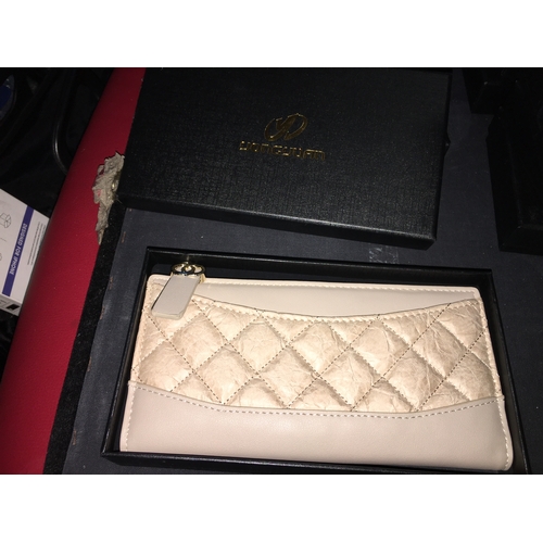 175 - FANTASTIC BOXED NEW YONGEFN Womens Elegant Long Clutch IN KHAKI RRP £14.99 GRAB A BARGAIN