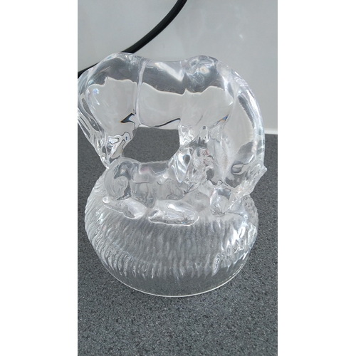 356 - HORSE AND FOAL CRYSTAL ORNAMENT