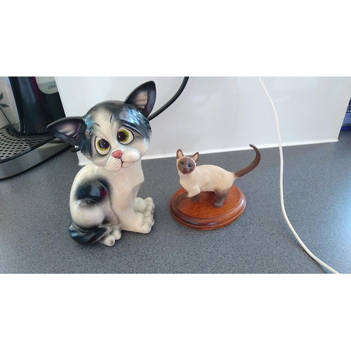 365 - TWO CUTE CAT ORNAMENTS