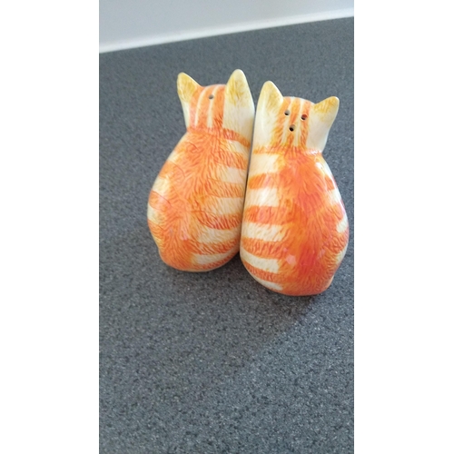 366 - SALT N PEPPER CAT CRUET SET