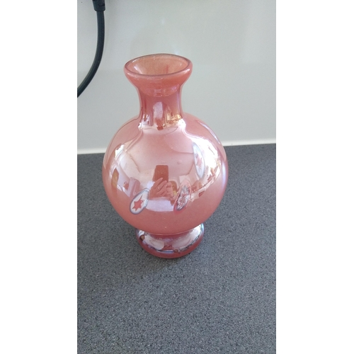 407 - carnival glass bulbus vase