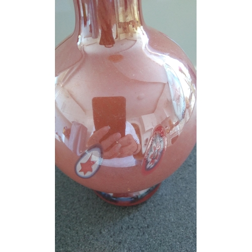 407 - carnival glass bulbus vase