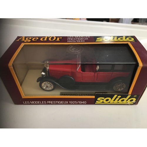 267 - FANTASTIC BOXED SOLIDO DIECAST PANHARD 1925 CAR MODEL