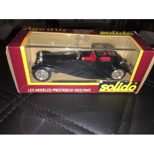 270 - FANTASTIC BOXED SOLIDO DIECAST 136 BUGATTI ROYALE 1930 CAR MODEL