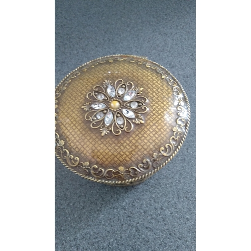 603 - LOVELY ORNATE METAL TRINKET BOX