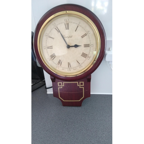 607 - CHESTERFIELD WALL CLOCK WORKING ORDER