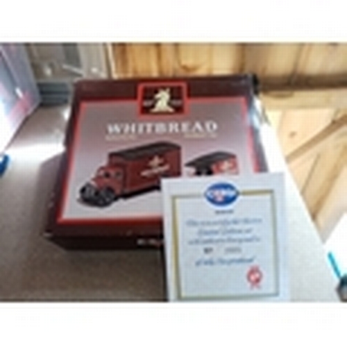 300I - FANTASTIC CORGI WHITBREAD BEDFORD VAN PLUS FORD MODEL VAN BOXED & UNUSED