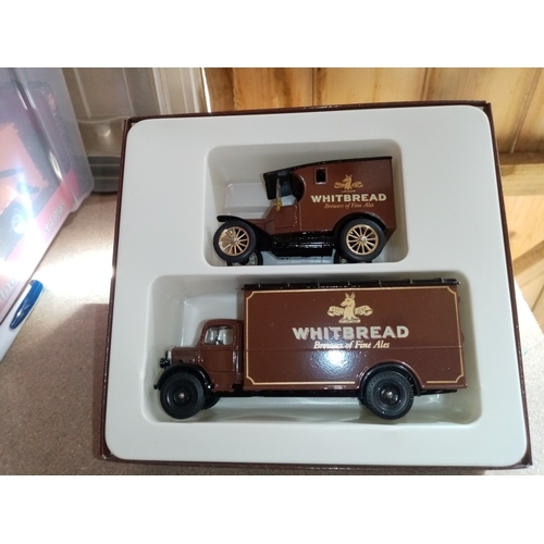 300I - FANTASTIC CORGI WHITBREAD BEDFORD VAN PLUS FORD MODEL VAN BOXED & UNUSED