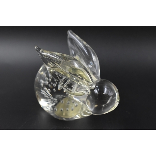 611 - LOVELY RABBIT GLASS PAPERWEIGHT