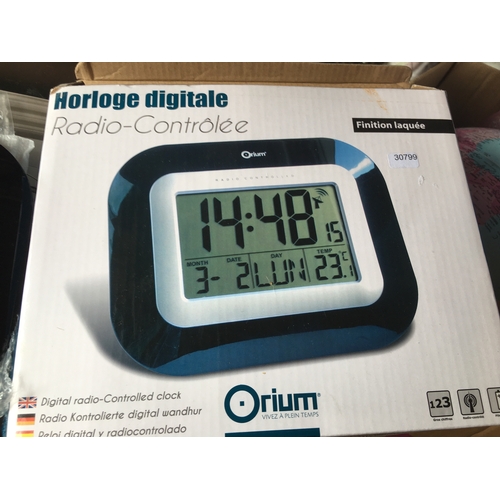 54 - NEW BOXED DIGITAL RADIO CLOCK (Powers On)