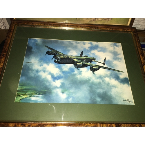 72 - TWO FANTASTIC FRAMED AND GLAZED  Military Aircraft Pictures