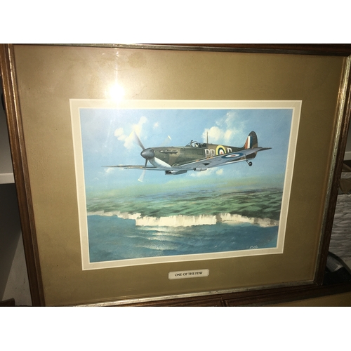 74 - THREE FRAMED AND GLAZED  Military Aircraft Pictures