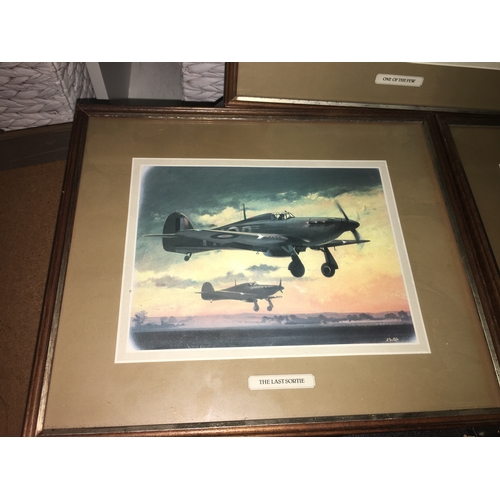 74 - THREE FRAMED AND GLAZED  Military Aircraft Pictures