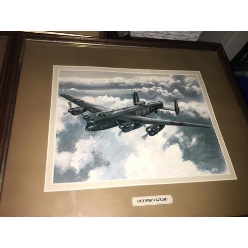 74 - THREE FRAMED AND GLAZED  Military Aircraft Pictures