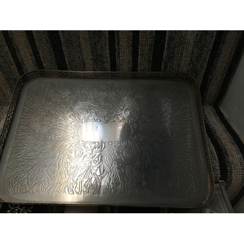 195 - LOVELY SILVER PLATED TRAY