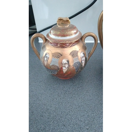 432 - ORIENTAL 3PCE TEA SET