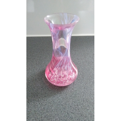 429 - LOVELY CAITHNESS PINK SWIRL VASE