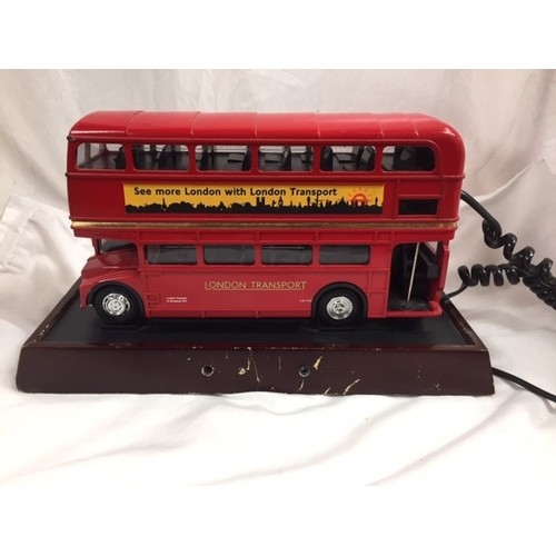 49 - NICE QUIRKY 'LONDON TRANSPORT BUS' TELEPHONE BATTERY OPERATED AND WORKING WHEN TESTED