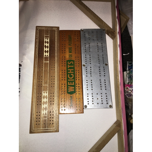 34 - Three Cribbage Boards