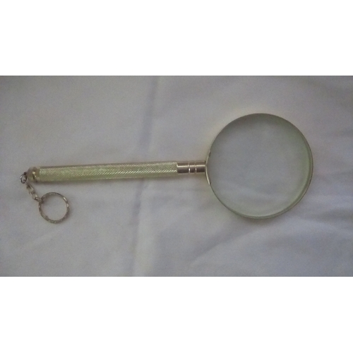 32 - RARE Vintage Magnifying Glass With Brass Paper knife and two small Screwdrivers inside handle