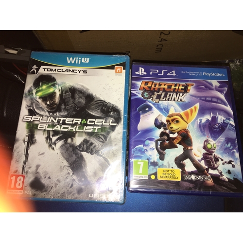 184 - NEW SEALED WII U SPLINTER CELL BLACKLIST AND PS4 SEALED RATCHET & CLANK