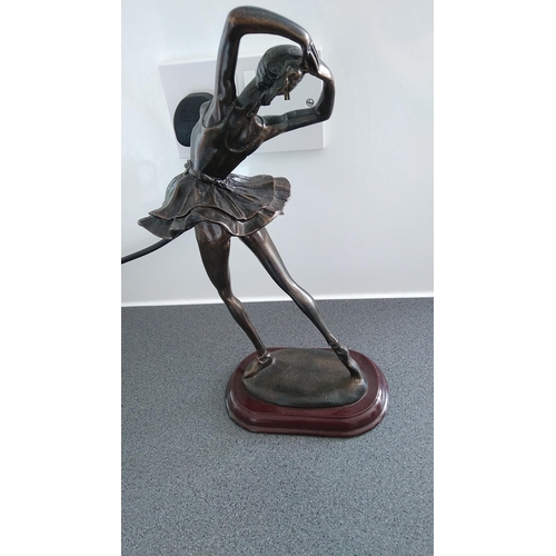 517 - TALL BRONZE EFFECT BALLERINA