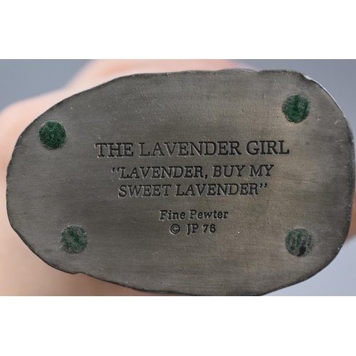 300J - FANTASTIC PEWTER FIGURE '' LAVENDER BY MY SWEET LAVENDER GIRL''