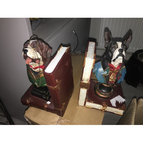 31 - VERY NICE PAIR OF PROUD DOG BOOK ENDS